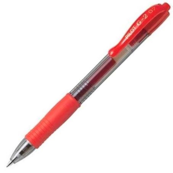 Bolígrafo PILOT G-2 BL-G2-7-R - 12 Unidades · Rojo