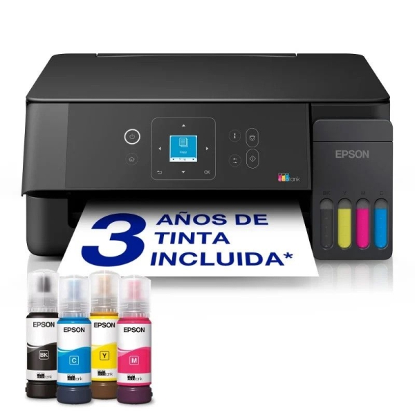 Impresora Multifunción de Tinta EPSON EcoTank ET-2920 Color - 33PPM · 5760x14400 · USB/WiFi - Botellas 104