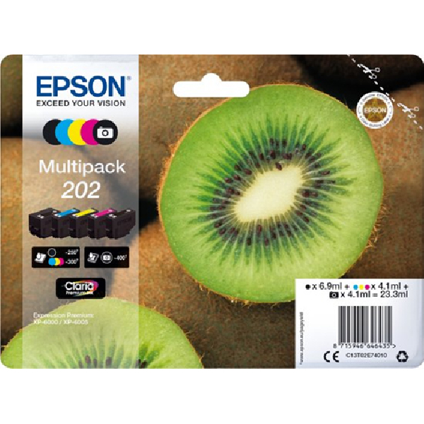 Cartucho Original EPSON 202 Pack 5 Colores C13T02E74020