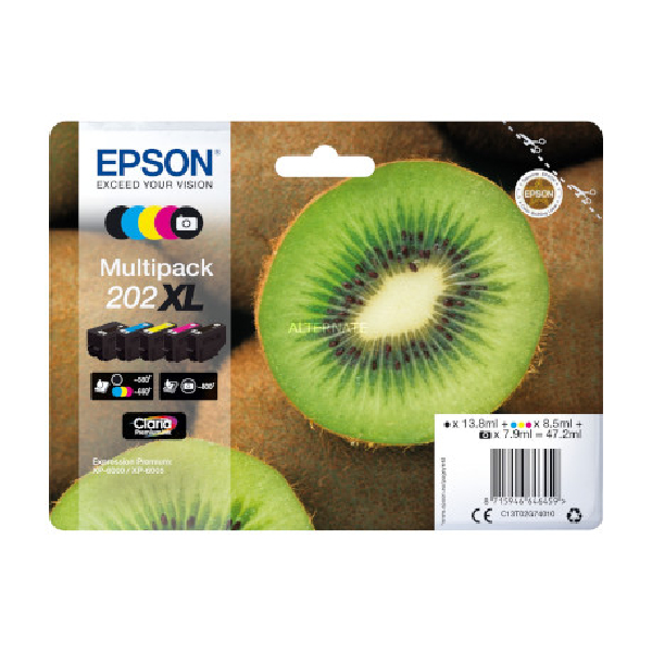Pack Cartucho Original EPSON 202XL BK+C+M+Y - C13T02G74010