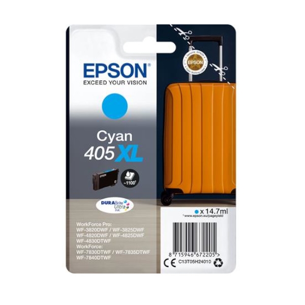 Cartucho Original Cyan EPSON 405XL C13T05H240 - 14.7 ml + Compatibilidad en Especificaciones