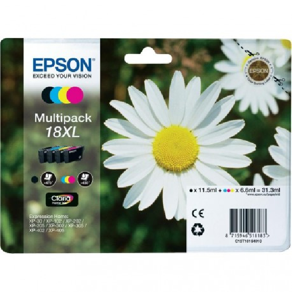 Cartucho Inkjet original C13T18164010 epson t1816 bk+c+m+y