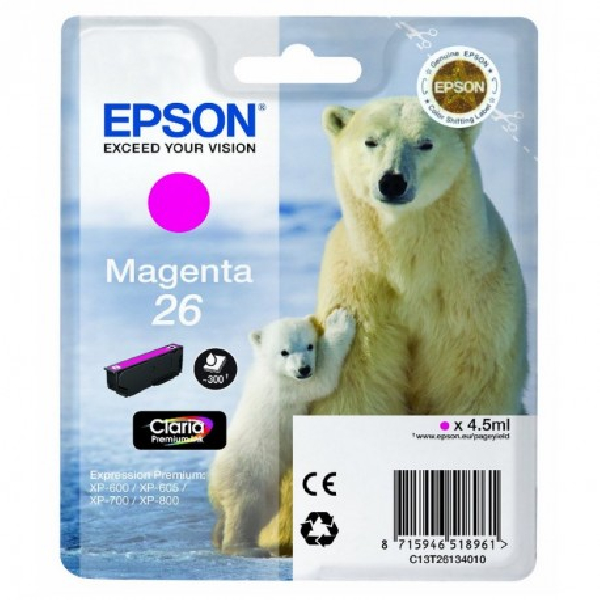 Cartucho Inkjet original C13T26134010 epson magenta