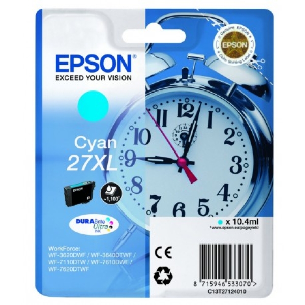 Cartucho Inkjet original C13T27124010 epson 27xl cyan