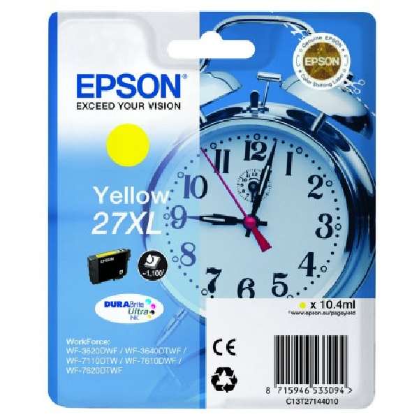 Cartucho Inkjet original C13T27144010 epson amarillo