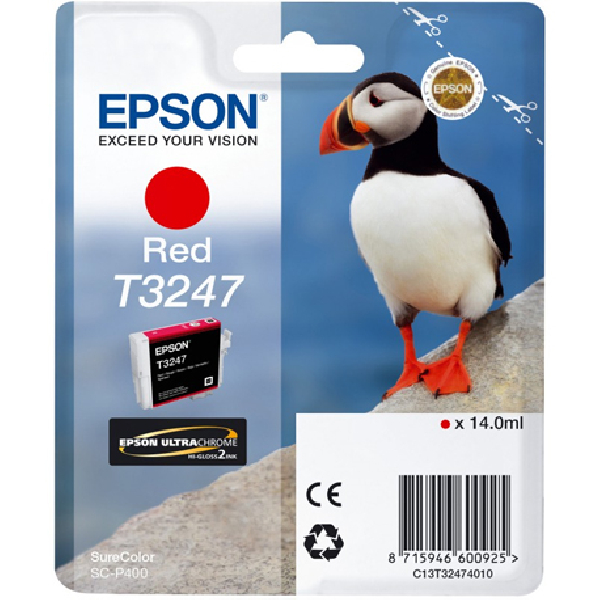Cartucho Inkjet original C13T32474010 epson t3247 rojo