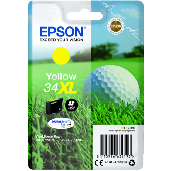 Cartucho Original EPSON 34XL Amarillo - C13T34744010