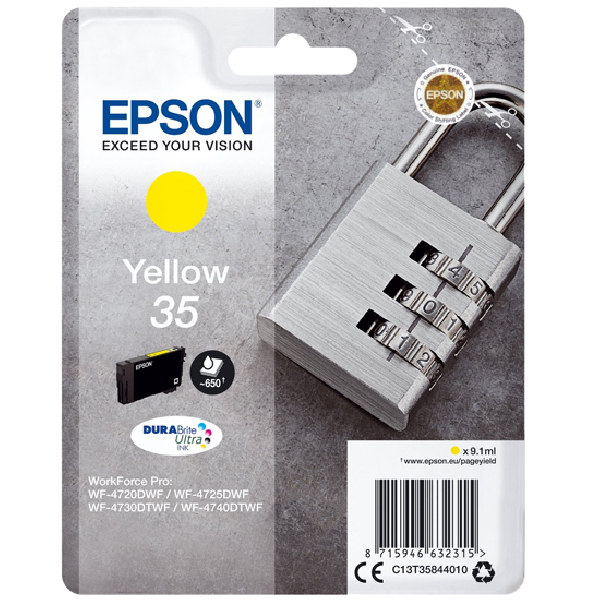 Cartucho Inkjet Original CARTUCHO INKJET ORIGINAL AMARILLO EPSON 35 WF4720