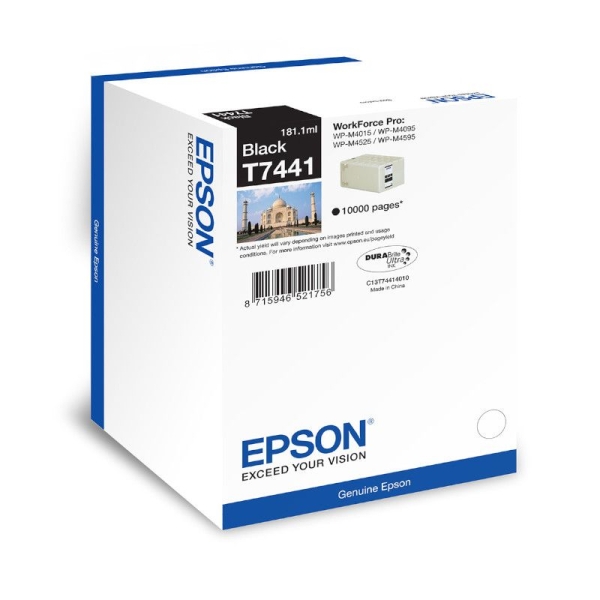 Cartucho Original EPSON T7441 Negro - C13T74414010-REF Embalaje Deteriorado