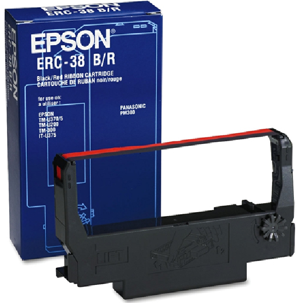 Epson - Cinta Original Impresión ERC-38BR Negro y Rojo - C43S015376(ER