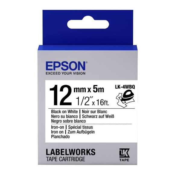 Cinta Original EPSON LK-4WBQ Negro Blanco - C53S654024
