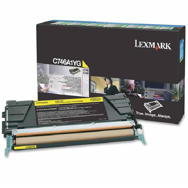 Toner original C746A1YG lexmark amarillo