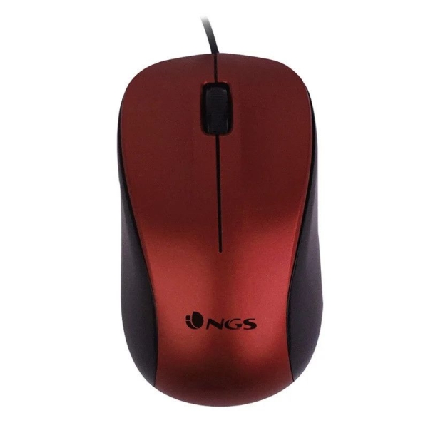 Ratón con Cable NGS Wired Crew CREWRED - USB · 1200DPI · Rojo
