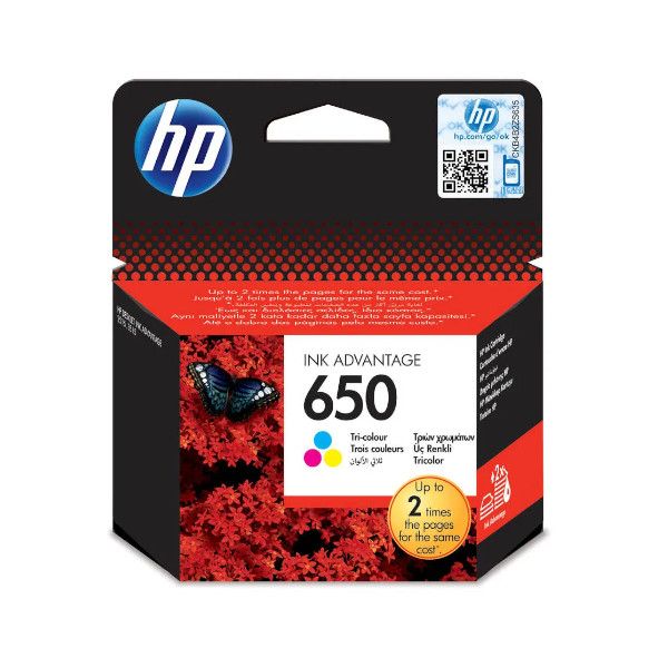 Cartucho Original HP 650 Tricolor - CZ102AE