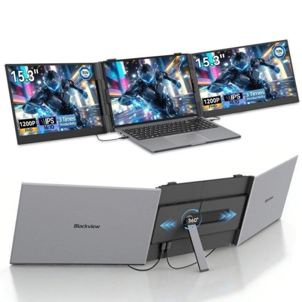 Monitor Portátil BLACKVIEW DCM8 - 15.3" FHD · USB Tipo C · DP · 60Hz