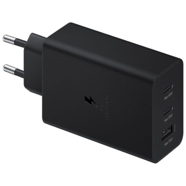 Cargador de Pared SAMSUNG EP-T6530 - 65W · USB 2.0 · 2xUSB Tipo C · Negro
