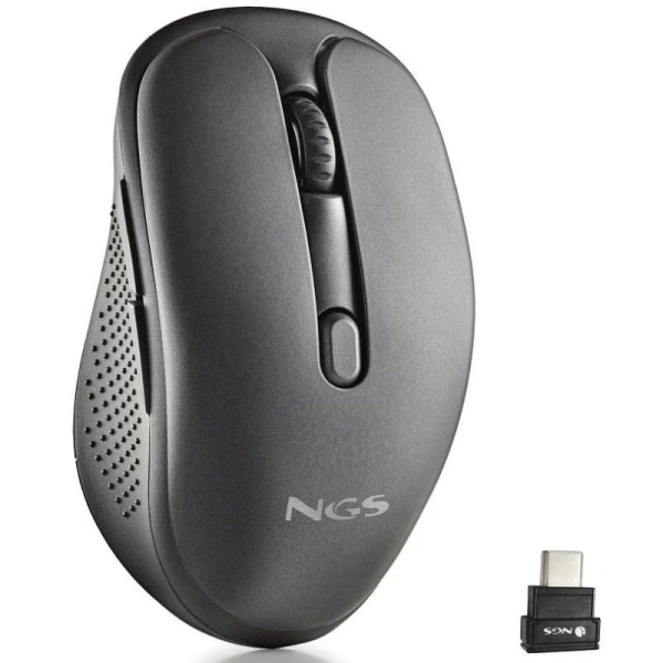 Ratón Inalámbrico NGS Evo Jot - BT · USB Tipo C · 1600DPI · Negro