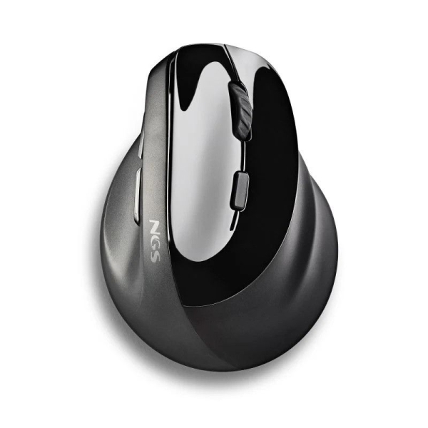 Ratón Inalámbrico Ergonomico NGS Evo Moksha - USB Tipo C · 2400DPI · · Vertical · Negro