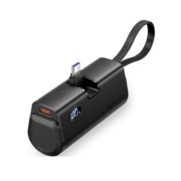 Powerbank VENTION FHQB0 - 4.800mAh · Lightning · USB Tipo C · Negro