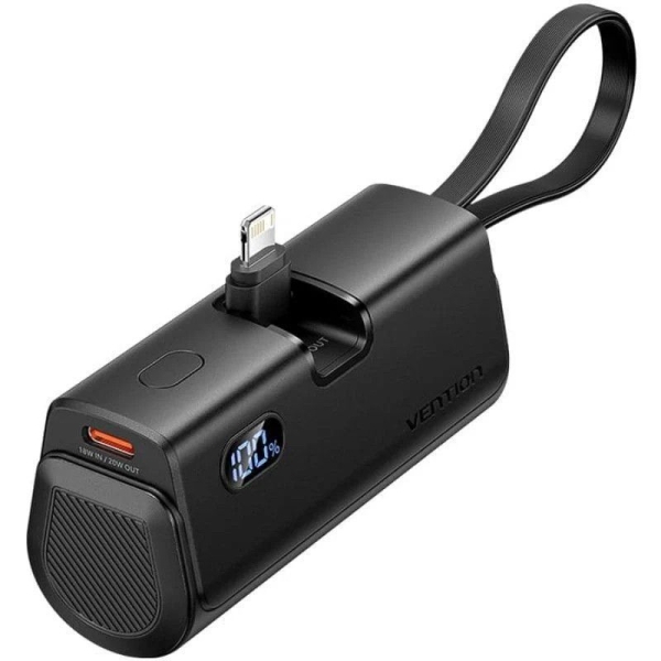 Powerbank VENTION FHRB0 - 4800mAh · Lightning · USB Tipo C · Negro
