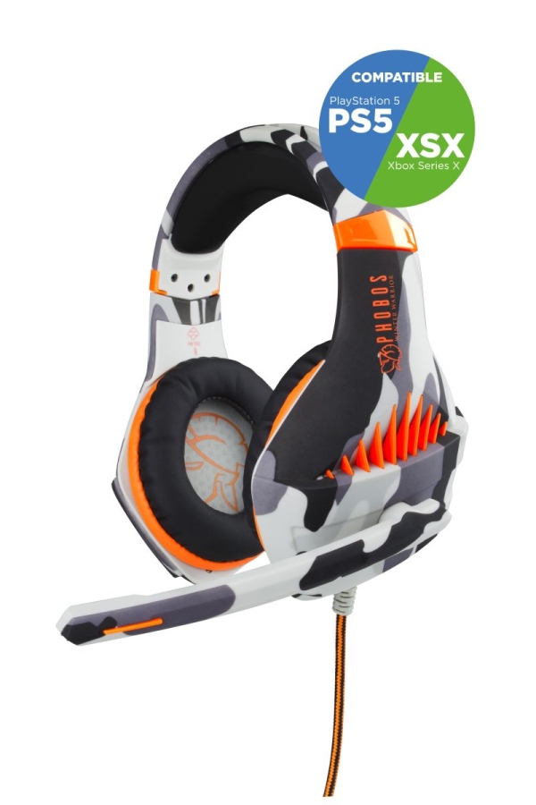 Auriculares Gaming Diadema con Cable BLADE PHOBOS WINTER WARRIOR  - 50mm · Cable 1.2m · 3.5mm · Negro