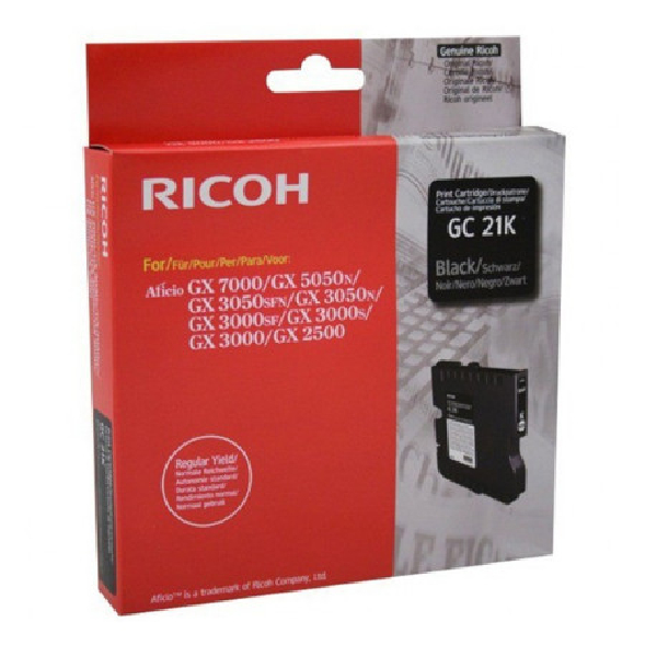 Cartucho Inkjet original GC21BLKHY gestetner negro