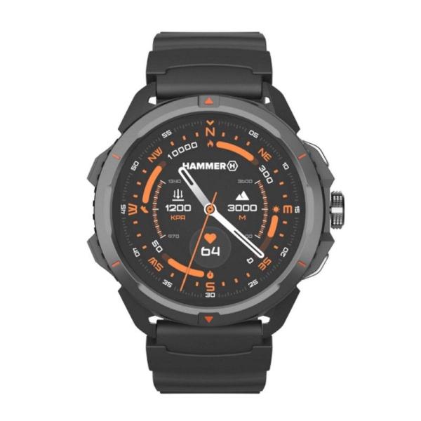 Smartwatch HAMMER Watch 2 - 1,5" AMOLED · 5ATM · BT · Bat. 530mAh · GPS · Negro