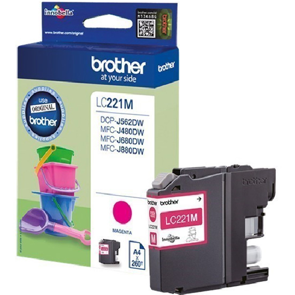 Cartucho Inkjet original LC221M brother magenta
