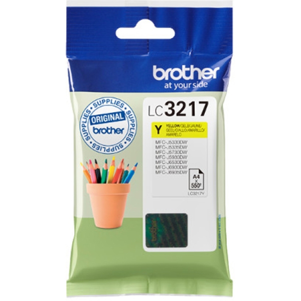Cartucho Original BROTHER LC3217 Amarillo - LC3217Y