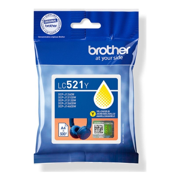 Cartucho  Original BROTHER LC521 Amarillo - LC521Y
