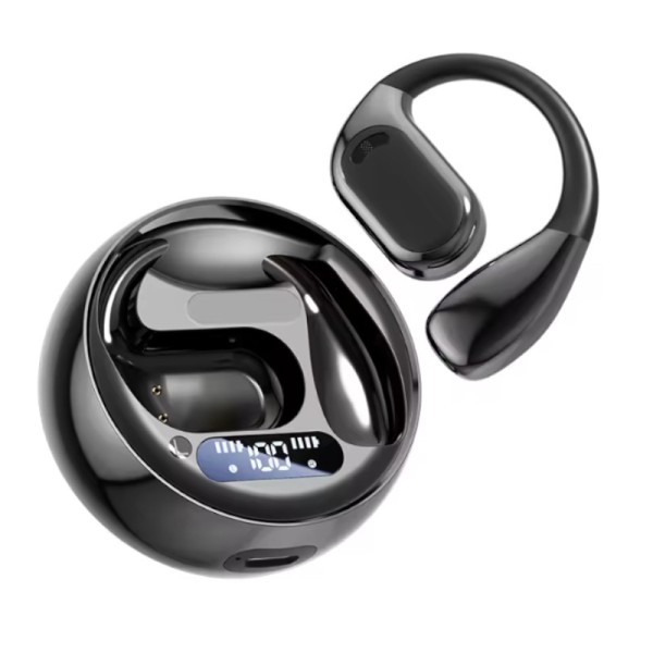 Auriculares Inalámbricos M76  - BT 5.3 · Microfono · Estuche de Carga · Traductor IA · Dorado
