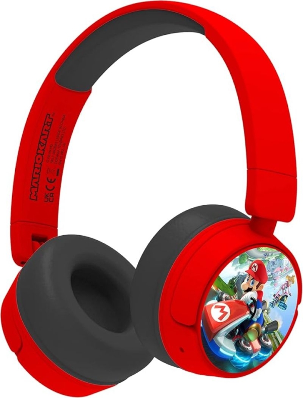 Auriculares Diadema Inalambricos BLADE Racing Mario Kart - BT 5.0 · Jack 3,5mm · Bat. 500mAh · Rojo Mario Kart