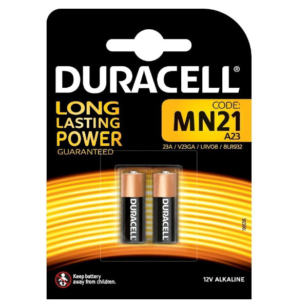 Pack de 2 Pilas DURACELL MN21 - 12V · Alcalinas