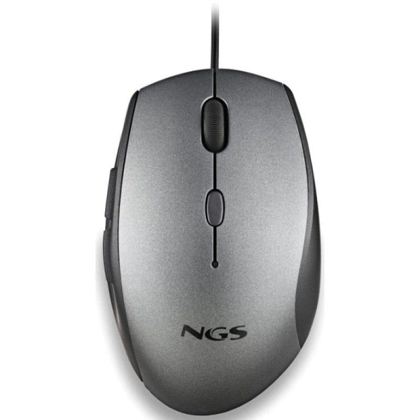 Ratón con Cable NGS Gray - USB Tipo C · 1600DPI · Gris
