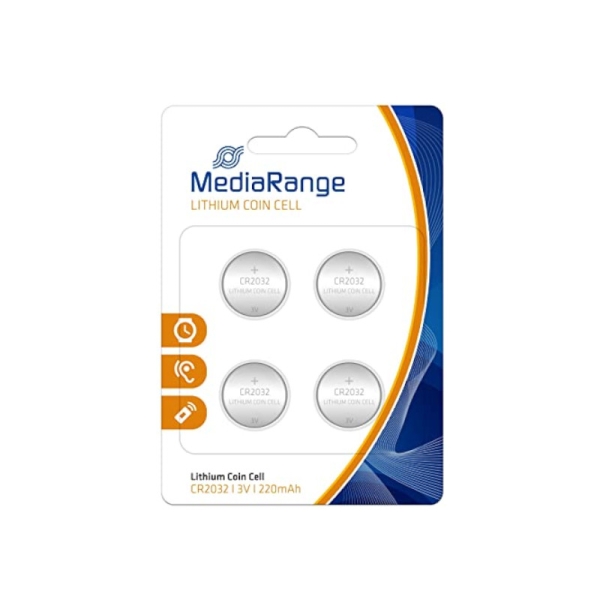 Pack de 4 Pilas Botón MEDIARANGE CR2032 MRBAT132 - 3V