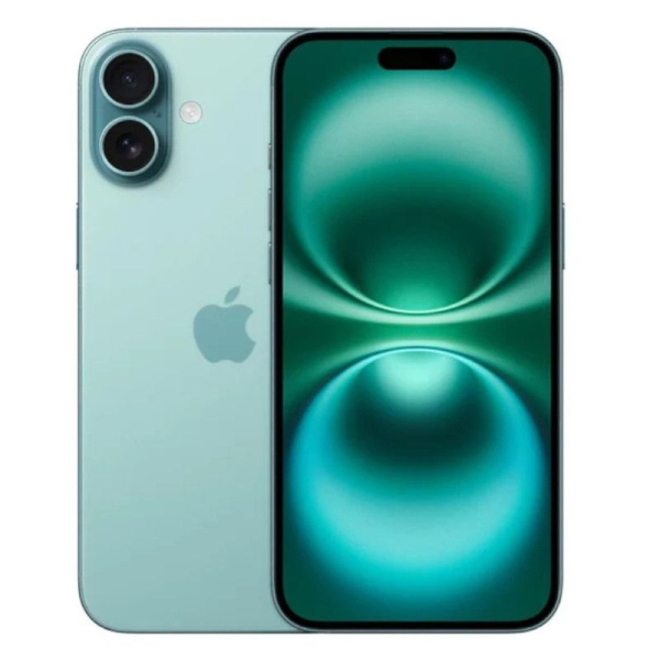 Smartphone APPLE 16 MYED3QL/A - Chip A18 · 6.1" Súper Retina XDR · 256GB · iOs 18 · Verde Azulado