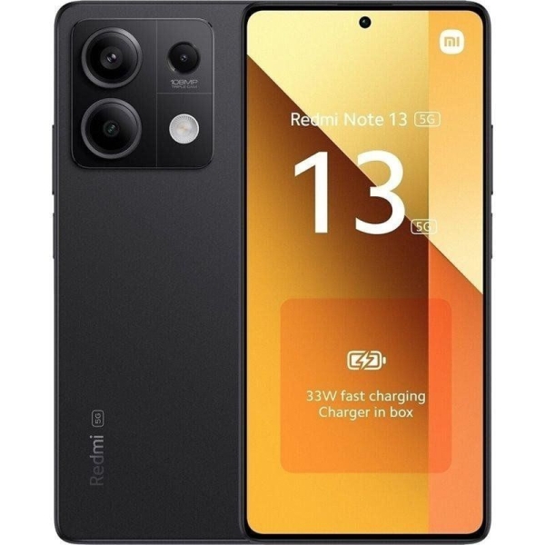 Smartphone XIAOMI Redmi Note 13 MZB0FPYEU - 5G · MediaTek 6080 · 6,67" FHD+ · 8GB · 256GB · NFC · Android · Negro