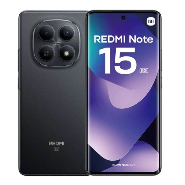 Smartphone XIAOMI Redmi Note 15 - 5G ·  NFC · Sanpdragon 6 Gen 3 · 6.77" FHD+ ·  12GB · 512GB · Android · Negro