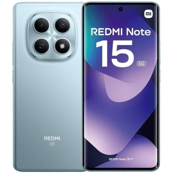 Smartphone XIAOMI Redmi Note 15 - 5G ·  NFC · Sanpdragon 6 Gen 3 · 6.77" FHD+ ·  12GB · 512GB · Android · Azul Glaciar