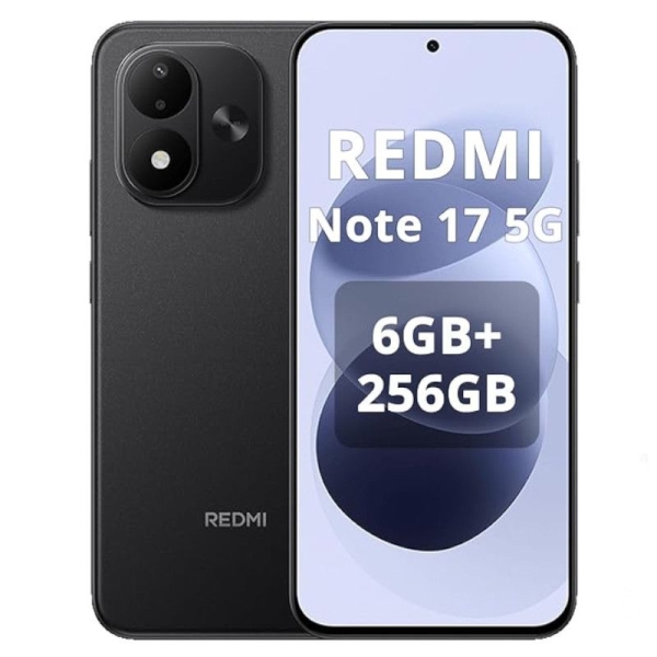 Smartphone XIAOMI Redmi Note 17 - 5G · NFC · Sanpdragon 4 · 6.9" ·  6GB · 256GB · HyperOS 3 · Negro