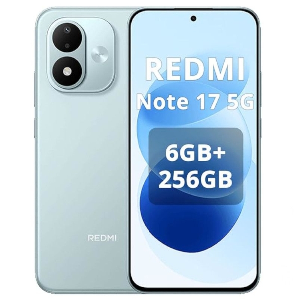 Smartphone XIAOMI Redmi Note 17 - 5G · NFC · Sanpdragon 4 · 6.9" ·  6GB · 256GB · HyperOS 3 · Azul Verdoso