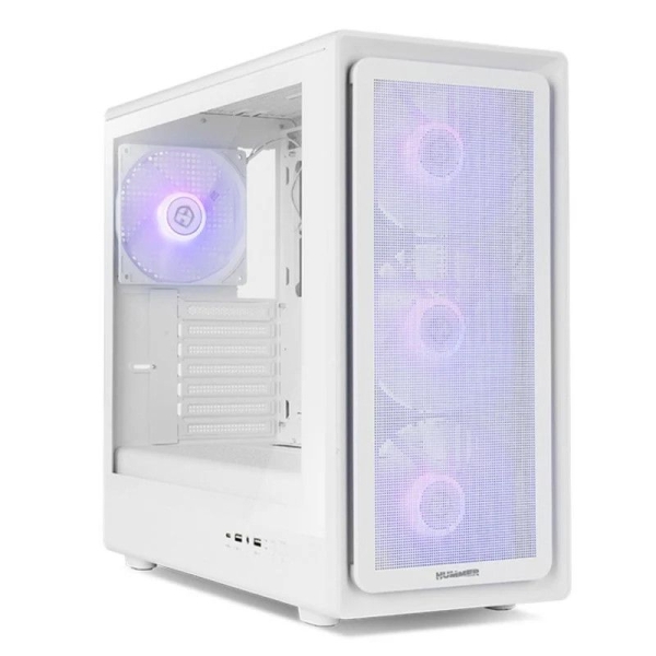 Caja Semitorre NOX Hummer AERO - ATX · 3.5" · 2.5" · USB 3.2 · Blanco