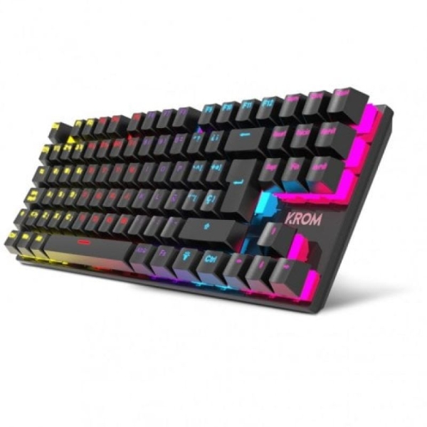 Teclado Gaming Mecánico con Cable  KROM Kasic - USB · Cable 150cm · RGB · Negro