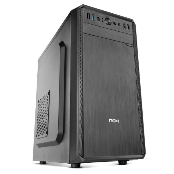Caja Semitorre NOX LITE030 - Fuente de Alimentación 500W · 3.5" · 2.5" · USB 2.0 · Negro