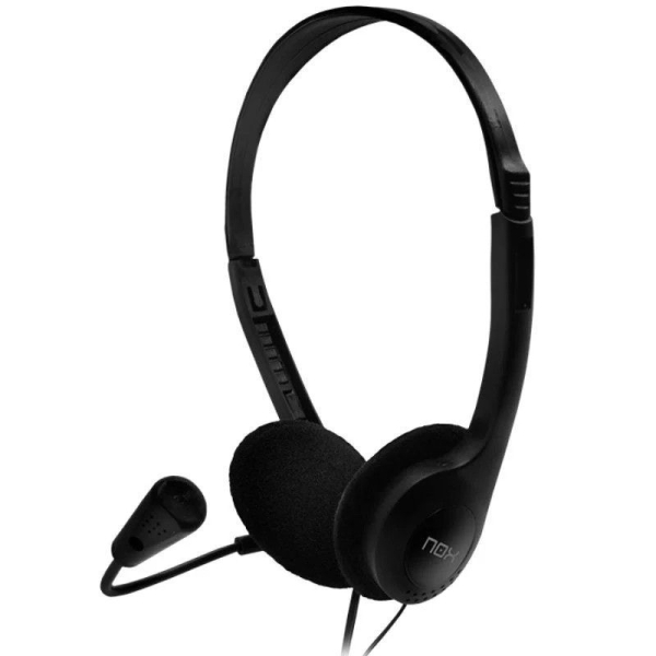 Auriculares Diadema con Cable NOX  NXLITEVONE - Jack 3.5mm · Cable 1.8m · Micrófono · Negro