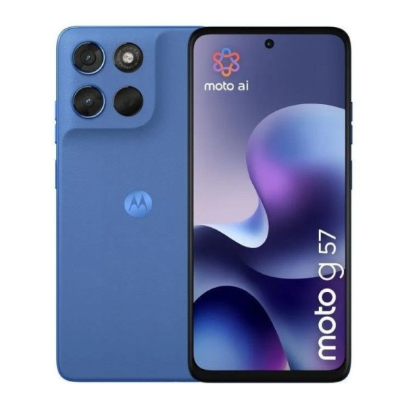 Smartphone MOTOROLA Moto G57 - 5G · NFC · Snapdragon 6s Gen 4 · 6.72" LCD ·  8GB · 256GB · Android 16 · Azul