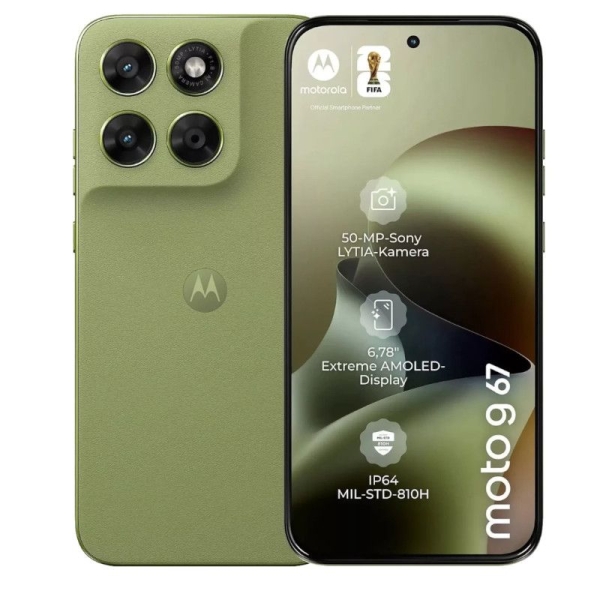 Smartphone MOTOROLA Moto G67 - 5G · NFC · Dimensity 6400 · 6.78" LCD ·  4GB · 128GB · Android 16 · Verde
