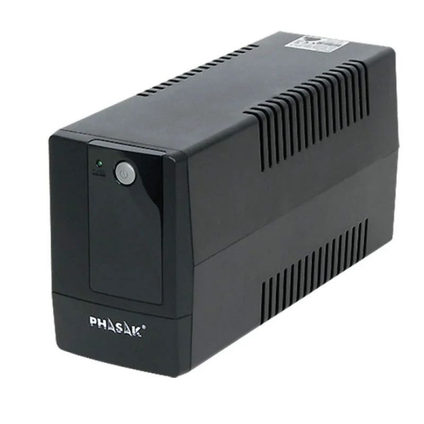 SAI Línea Interactiva PHASAK PH 9408 - 480W · 800VA · 2xSchuko · Negro
