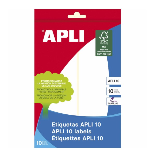 Etiquetas Adhesivas APLI PL01658 - 2x10h · 50 x 149mm