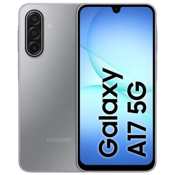 Smartphone SAMSUNG Galaxy A17 - 5G · Exynos 1330 · 6.67" FHD+ · 4GB · 128GB · Android 15 · Gris